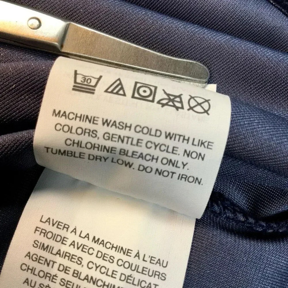 Madewell Women's Navy Blue Velvet Short Sleeve Tie-Neck Top Blouse Size Small - Picture 5 of 9